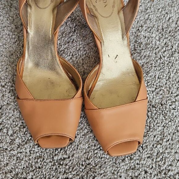 Prada Leather Wedge Heels 37 - Picture 2 of 7